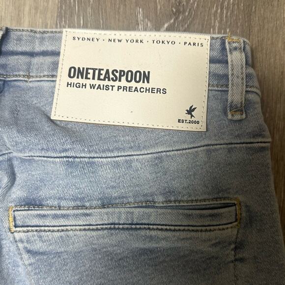 One Teaspoon High Waist Preachers Best Blue Jeans NEW - Picture 8 of 8